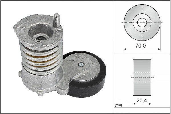 Schaeffler Ina Riemenspanner, Keilrippenriemen [Hersteller-Nr. 534003010] für Ford, Volvo