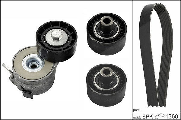 Schaeffler Ina Keilrippenriemensatz [Hersteller-Nr. 529040410] für Peugeot, Citroën, Fiat