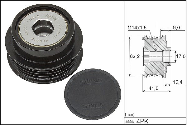 Schaeffler Ina Generatorfreilauf [Hersteller-Nr. 535033810] für Toyota