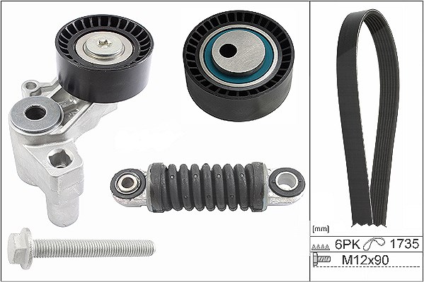 Schaeffler Ina Keilrippenriemensatz [Hersteller-Nr. 529009710] für Citroën, Peugeot, Fiat, Lancia