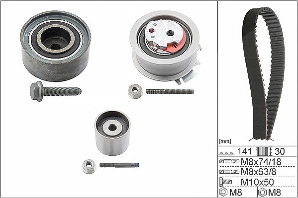 Schaeffler Ina Zahnriemensatz [Hersteller-Nr. 530040510] für Skoda, Jeep, Seat, Dodge, Mitsubishi, Chrysler, Audi, VW