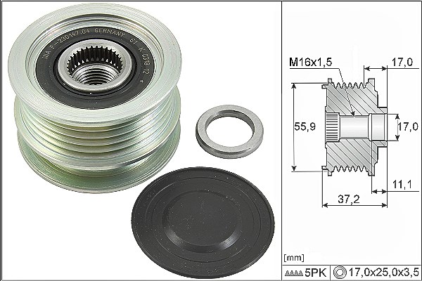 Schaeffler Ina Generatorfreilauf [Hersteller-Nr. 535011610] für Nissan, Renault
