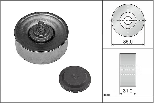 Schaeffler Ina Umlenk-/Führungsrolle, Keilrippenriemen [Hersteller-Nr. 532056910] für BMW