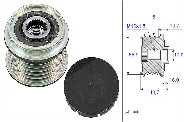 Schaeffler Ina Generatorfreilauf [Hersteller-Nr. 535002810] für Mitsubishi, Renault, Volvo