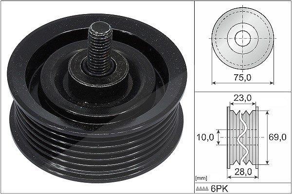 Schaeffler Ina Umlenk-/Führungsrolle, Keilrippenriemen [Hersteller-Nr. 532074410] für Hyundai, Kia