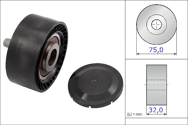 Schaeffler Ina Umlenk-/Führungsrolle, Keilrippenriemen [Hersteller-Nr. 532072210] für BMW