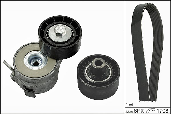 Schaeffler Ina Keilrippenriemensatz [Hersteller-Nr. 529004610] für Peugeot, Fiat, Citroën