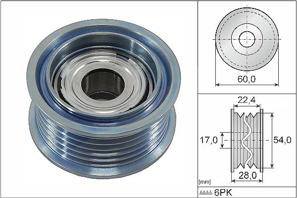 Schaeffler Ina Umlenk-/Führungsrolle, Keilrippenriemen [Hersteller-Nr. 532090010] für VW, Audi