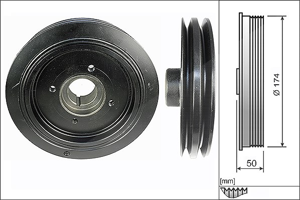Schaeffler Ina Riemenscheibe, Kurbelwelle [Hersteller-Nr. 544010710] für Mitsubishi, Toyota