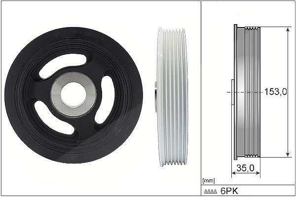 Schaeffler Ina Riemenscheibe, Kurbelwelle [Hersteller-Nr. 544010410] für Suzuki, Mazda, Mini, Fiat, Vauxhall, Opel, Peugeot, Volvo, Ford, Ds, Citroën