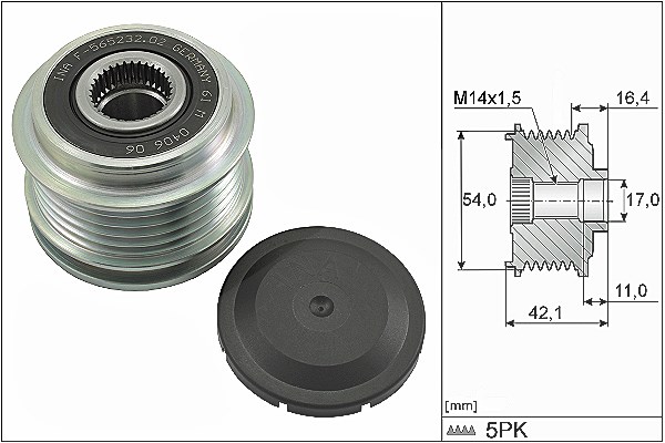 Schaeffler Ina Generatorfreilauf [Hersteller-Nr. 535028610] für Fiat, Abarth, Jeep, Alfa Romeo