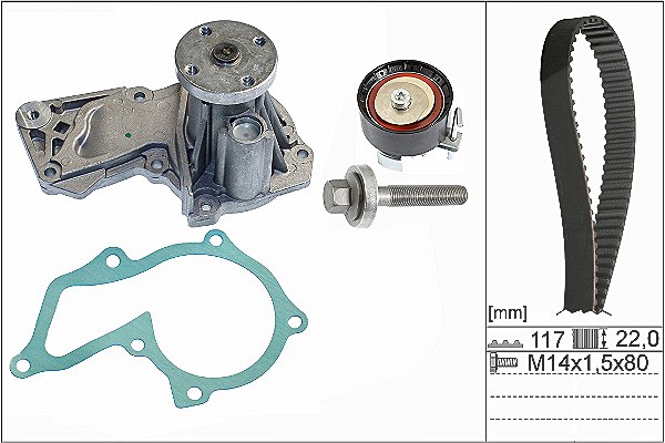 Schaeffler Ina Wasserpumpe + Zahnriemensatz [Hersteller-Nr. 530060530] für Ford, Volvo