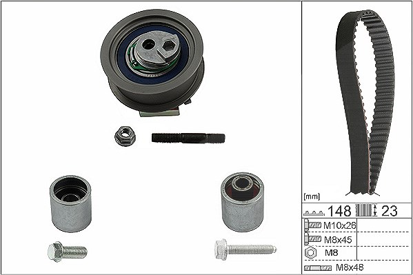 Schaeffler Ina Zahnriemensatz [Hersteller-Nr. 530044510] für Seat, Skoda, Audi, VW