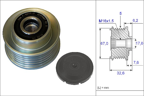Schaeffler Ina Generatorfreilauf [Hersteller-Nr. 535009710] für Kia