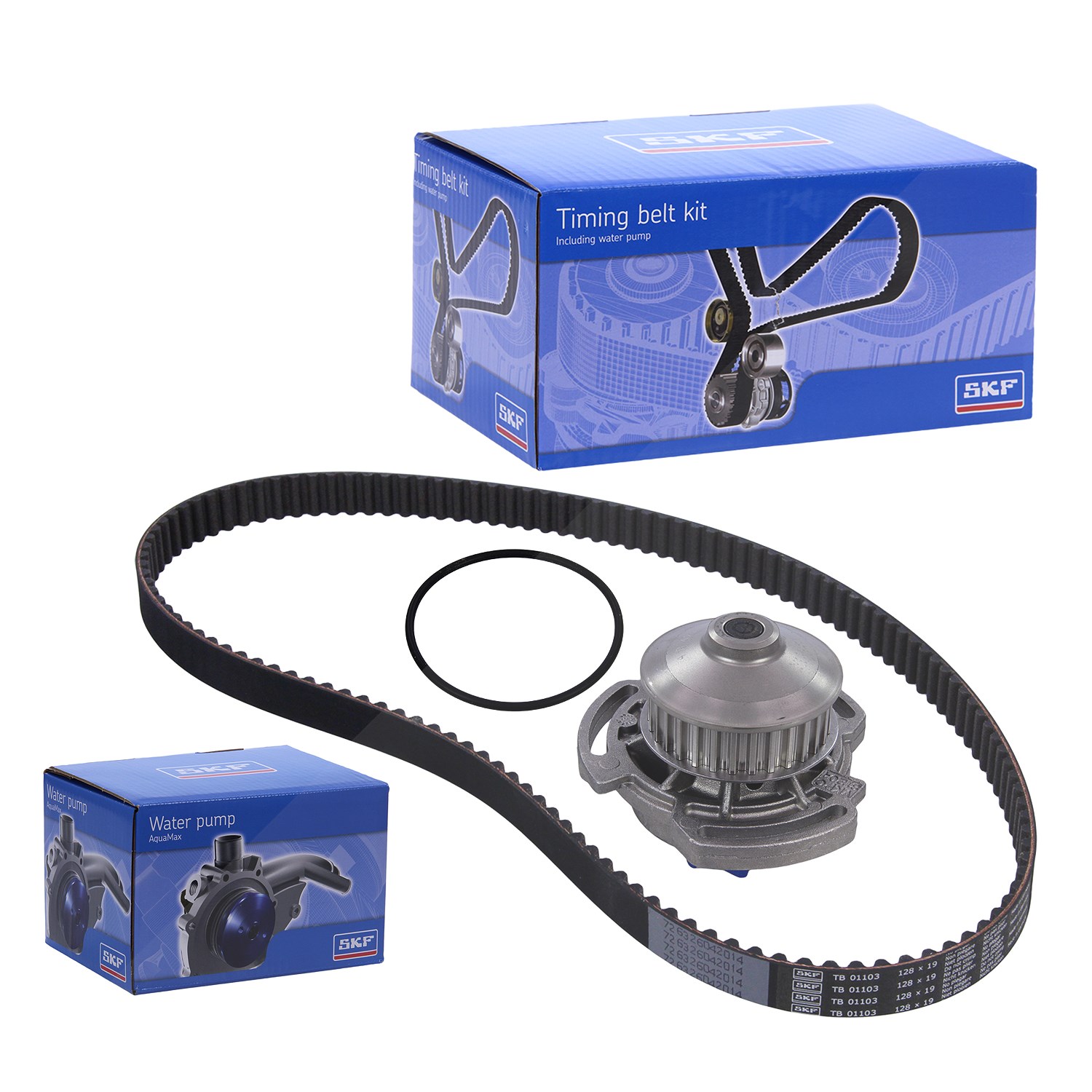 Skf Wasserpumpe + Zahnriemensatz [Hersteller-Nr. VKMC01103] für Seat, VW