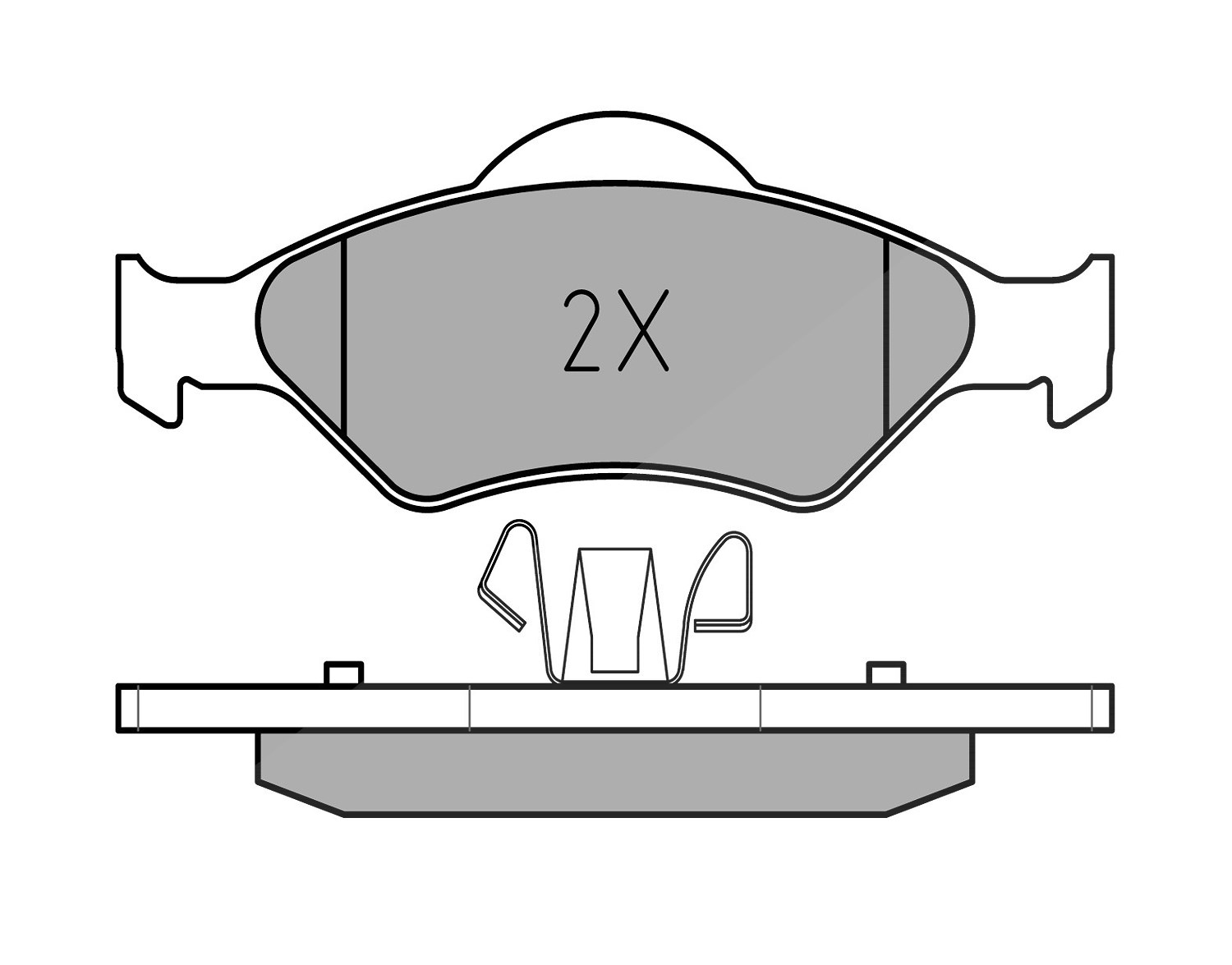 Meyle Bremsbelagsatz, Scheibenbremse [Hersteller-Nr. 0252320018] für Ford, Mazda