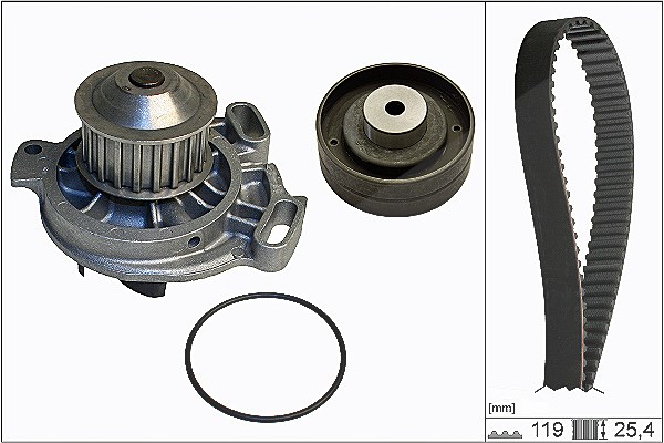 Schaeffler Ina Wasserpumpe + Zahnriemensatz [Hersteller-Nr. 530015230] für VW, Audi, Volvo