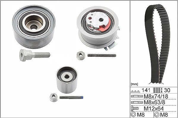 Schaeffler Ina Zahnriemensatz [Hersteller-Nr. 530046310] für Seat, Audi, Skoda, VW