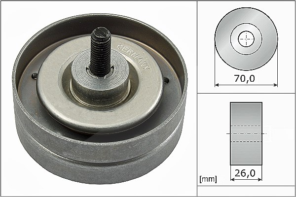 Schaeffler Ina Umlenk-/Führungsrolle, Keilrippenriemen [Hersteller-Nr. 532078910] für VW