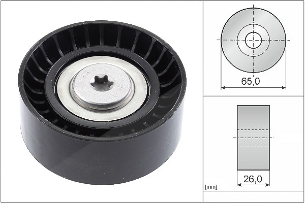 Schaeffler Ina Umlenk-/Führungsrolle, Keilrippenriemen [Hersteller-Nr. 532074810] für BMW