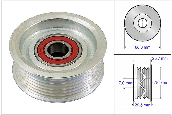 Schaeffler Ina Umlenk-/Führungsrolle, Keilrippenriemen [Hersteller-Nr. 532058710] für Honda