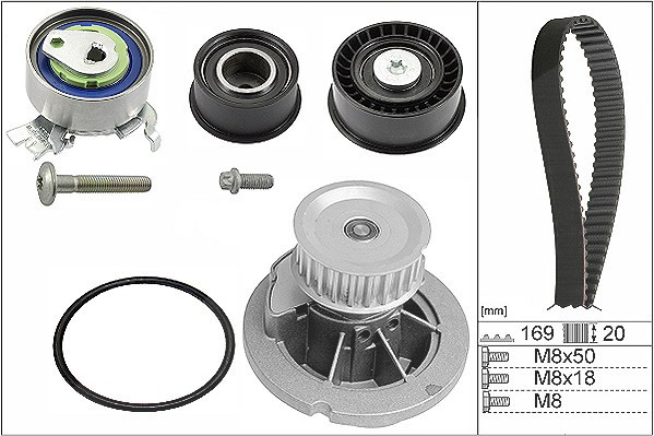 Schaeffler Ina Wasserpumpe + Zahnriemensatz [Hersteller-Nr. 530007832] für Opel, Vauxhall