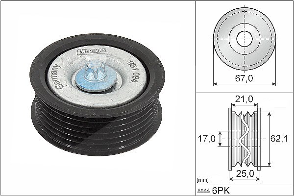 Schaeffler Ina Umlenk-/Führungsrolle, Keilrippenriemen [Hersteller-Nr. 532062910] für Mercedes-Benz