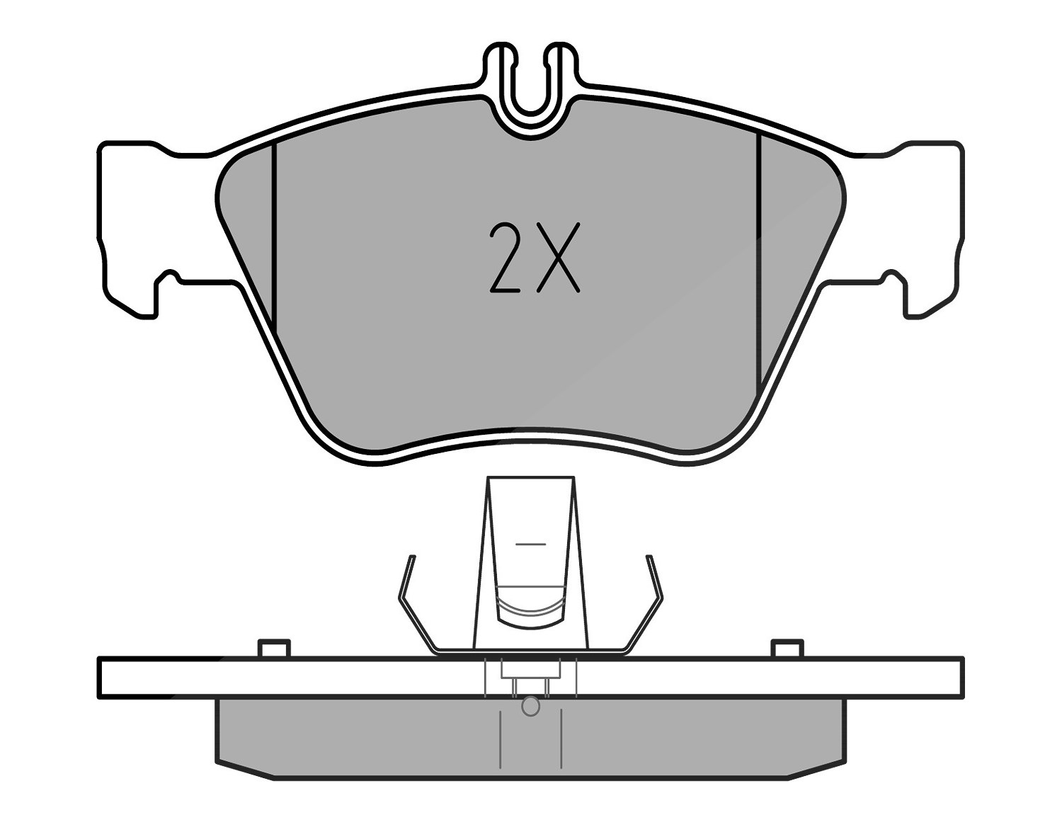 Meyle Bremsbelagsatz, Scheibenbremse [Hersteller-Nr. 0252166419] für Mercedes-Benz