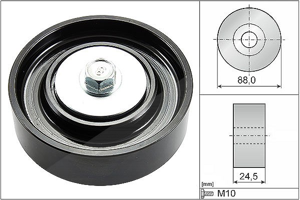 Schaeffler Ina Umlenk-/Führungsrolle, Keilrippenriemen [Hersteller-Nr. 532083510] für Toyota