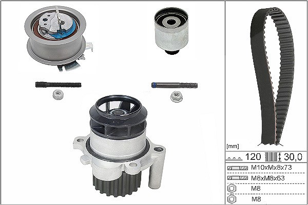 Schaeffler Ina Wasserpumpe + Zahnriemensatz [Hersteller-Nr. 530020130] für Seat, VW, Audi