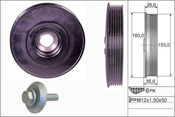 Schaeffler Ina Riemenscheibensatz, Kurbelwelle [Hersteller-Nr. 544007920] für Mazda, Mini, Citroën, Ford, Peugeot, Volvo