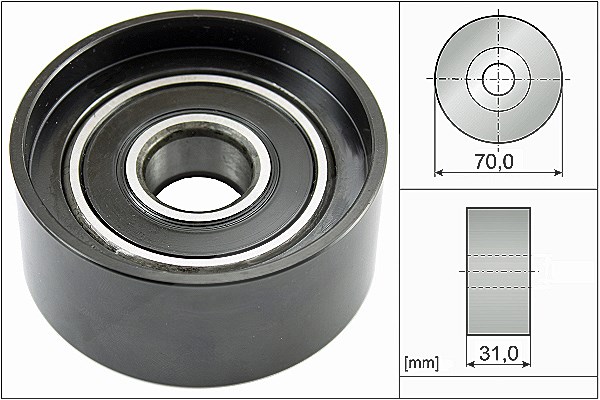 Schaeffler Ina Umlenk-/Führungsrolle, Keilrippenriemen [Hersteller-Nr. 532058810] für Honda