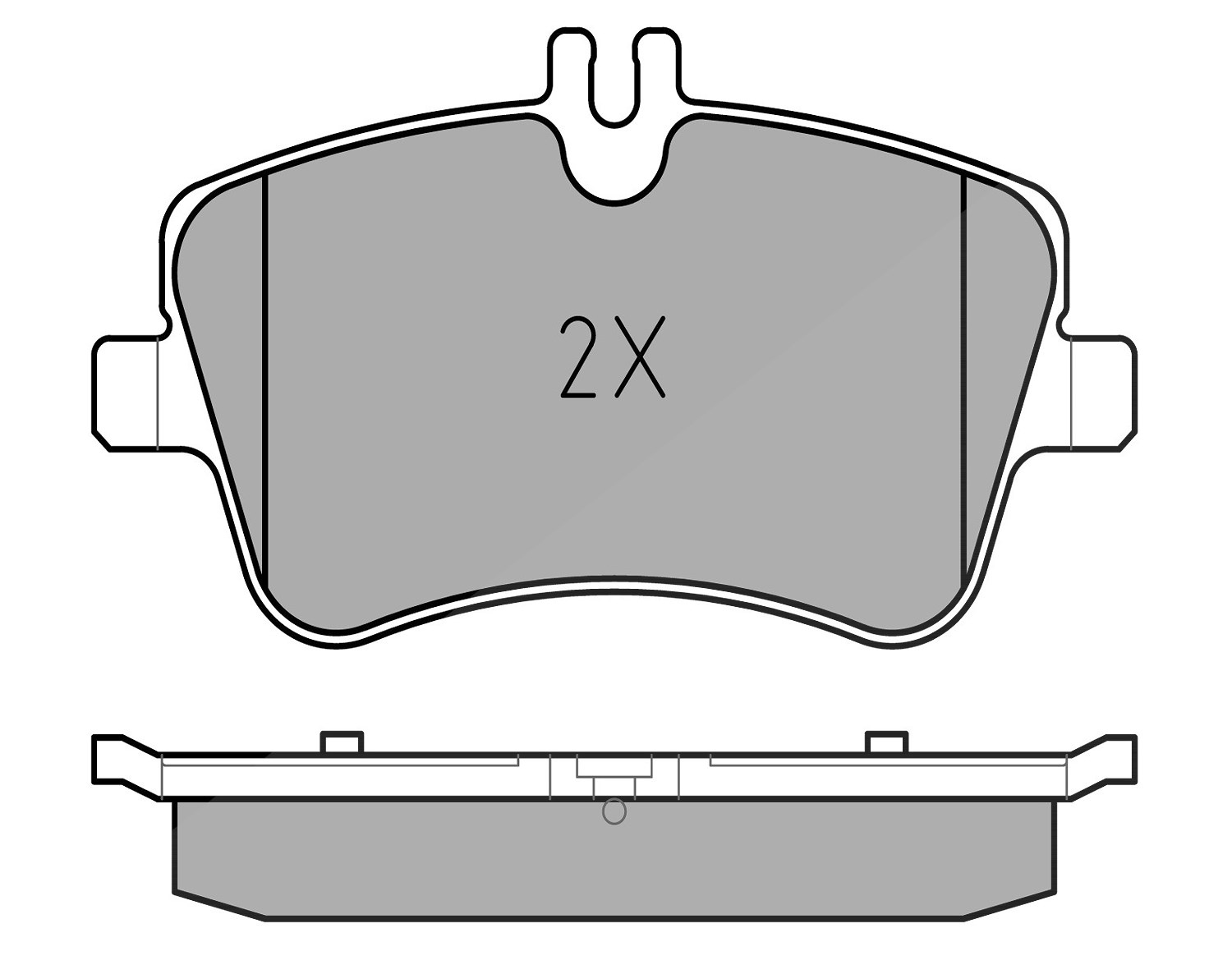 Meyle Bremsbelagsatz, Scheibenbremse [Hersteller-Nr. 0252314419] für Mercedes-Benz
