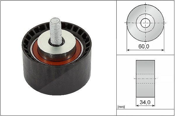 Schaeffler Ina Umlenk-/Führungsrolle, Zahnriemen [Hersteller-Nr. 532088810] für Volvo