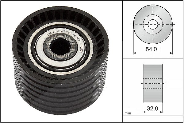 Schaeffler Ina Umlenk-/Führungsrolle, Zahnriemen [Hersteller-Nr. 532077410] für Renault, Lada, Dacia, Nissan, Opel, Vauxhall