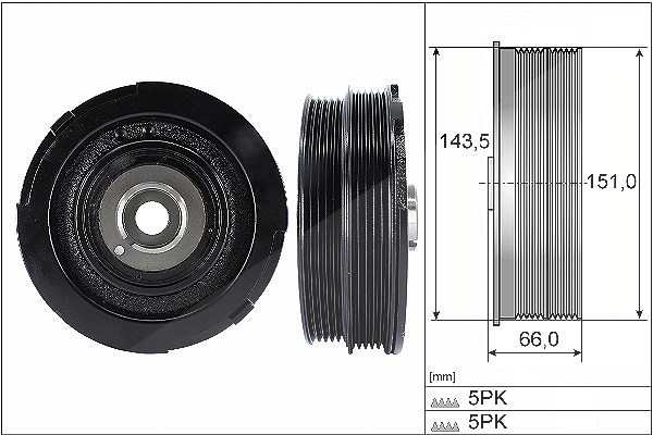 Schaeffler Ina Riemenscheibe, Kurbelwelle [Hersteller-Nr. 544006910] für BMW