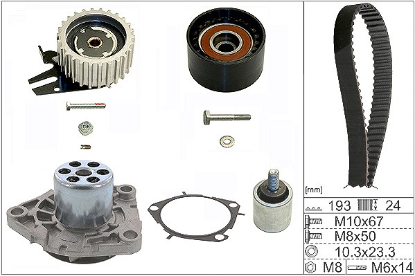 Schaeffler Ina Wasserpumpe + Zahnriemensatz [Hersteller-Nr. 530061930] für Opel, Vauxhall, Saab