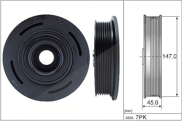 Schaeffler Ina Riemenscheibe, Kurbelwelle [Hersteller-Nr. 544009810] für Vauxhall, Opel, Renault