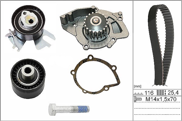 Schaeffler Ina Wasserpumpe + Zahnriemensatz [Hersteller-Nr. 530044930] für Fiat, Citroën, Volvo, Ford, Lancia, Peugeot