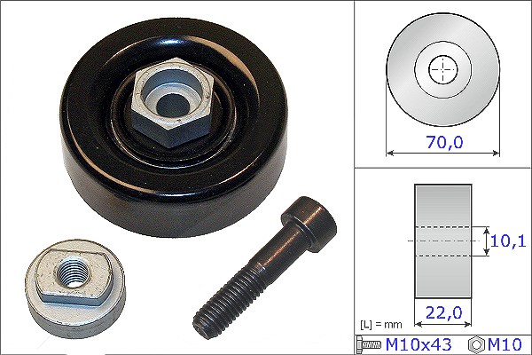 Schaeffler Ina Spannrolle, Keilrippenriemen [Hersteller-Nr. 531086410] für Chevrolet