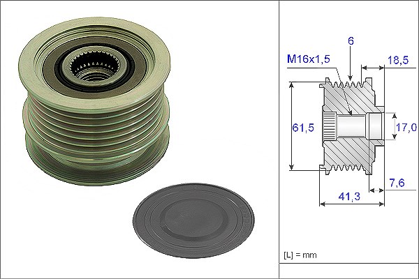 Schaeffler Ina Generatorfreilauf [Hersteller-Nr. 535023410] für Fiat, Alfa Romeo, Vauxhall, Opel