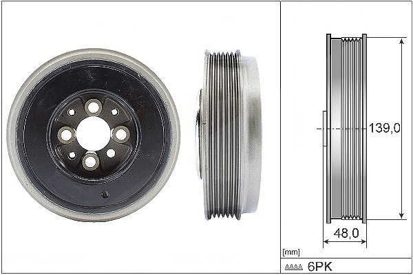 Schaeffler Ina Riemenscheibe, Kurbelwelle [Hersteller-Nr. 544006510] für Seat, Ford, Skoda, Audi, VW