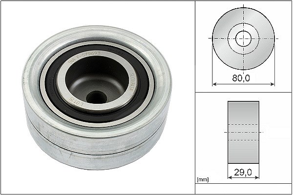 Schaeffler Ina Umlenk-/Führungsrolle, Zahnriemen [Hersteller-Nr. 532011110] für Skoda, Audi, VW, Seat