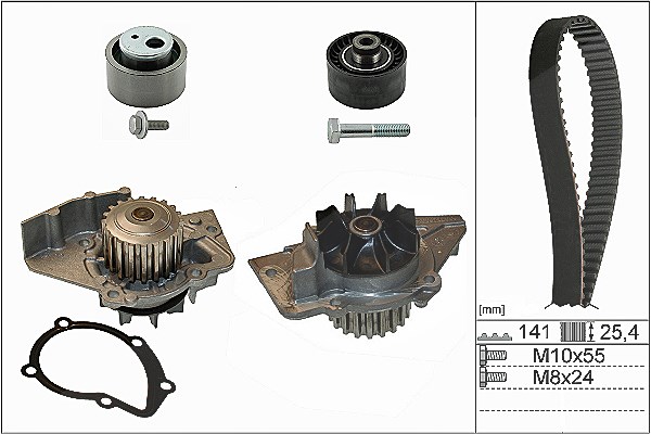 Schaeffler Ina Wasserpumpe + Zahnriemensatz [Hersteller-Nr. 530047030] für Peugeot, Citroën, Fiat, Suzuki, Lancia
