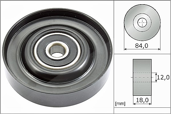 Schaeffler Ina Umlenk-/Führungsrolle, Keilrippenriemen [Hersteller-Nr. 532078510] für Nissan