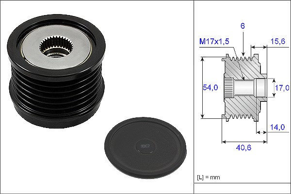 Schaeffler Ina Generatorfreilauf [Hersteller-Nr. 535023010] für Suzuki, Fiat, Lancia, Chrysler, Jeep, Alfa Romeo