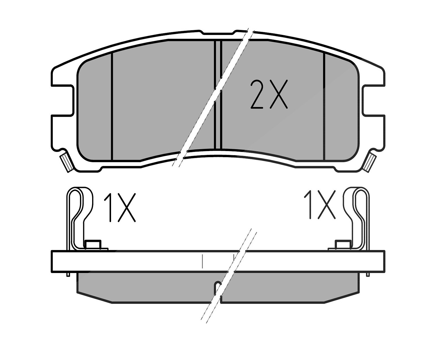 Meyle Bremsbelagsatz, Scheibenbremse [Hersteller-Nr. 0252170615/W] für Chrysler, Mitsubishi