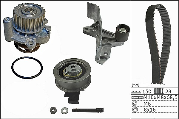 Schaeffler Ina Wasserpumpe + Zahnriemensatz [Hersteller-Nr. 530054630] für VW, Seat, Skoda, Audi