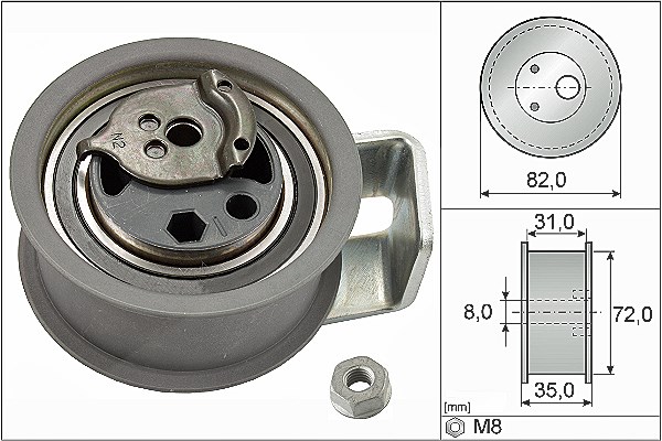 Schaeffler Ina Spannrolle, Zahnriemen [Hersteller-Nr. 531043620] für Skoda, Seat, Ford, VW, Audi