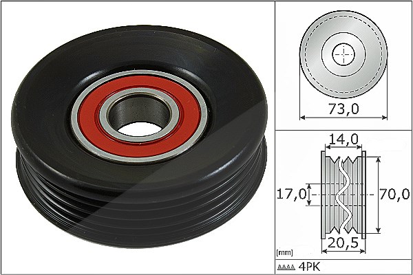 Schaeffler Ina Spannrolle, Keilrippenriemen [Hersteller-Nr. 531085310] für Rover, Honda, Subaru